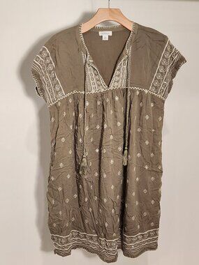 Sundance Boho DRESS Light olive green Women's Size PM